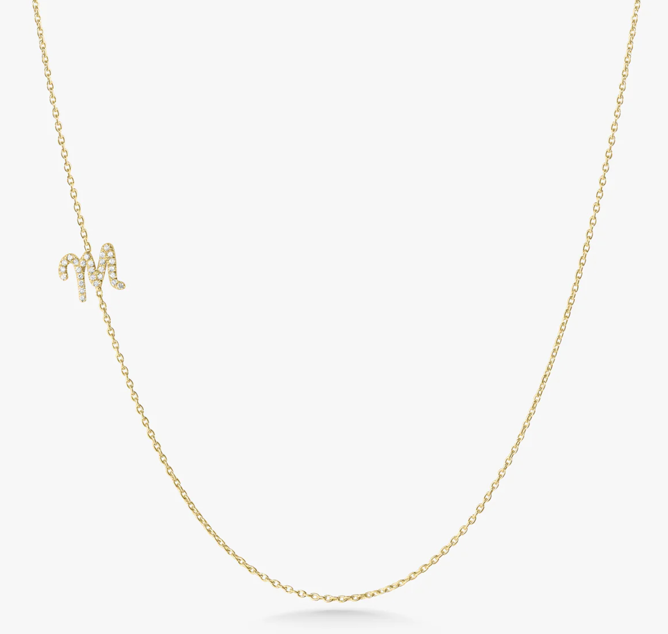 Custom Diamond Initial Necklace